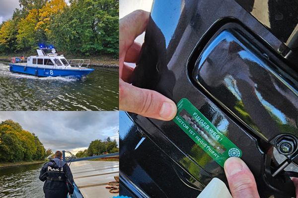 Wasserschutzpolizei Boot auf dem Wasser