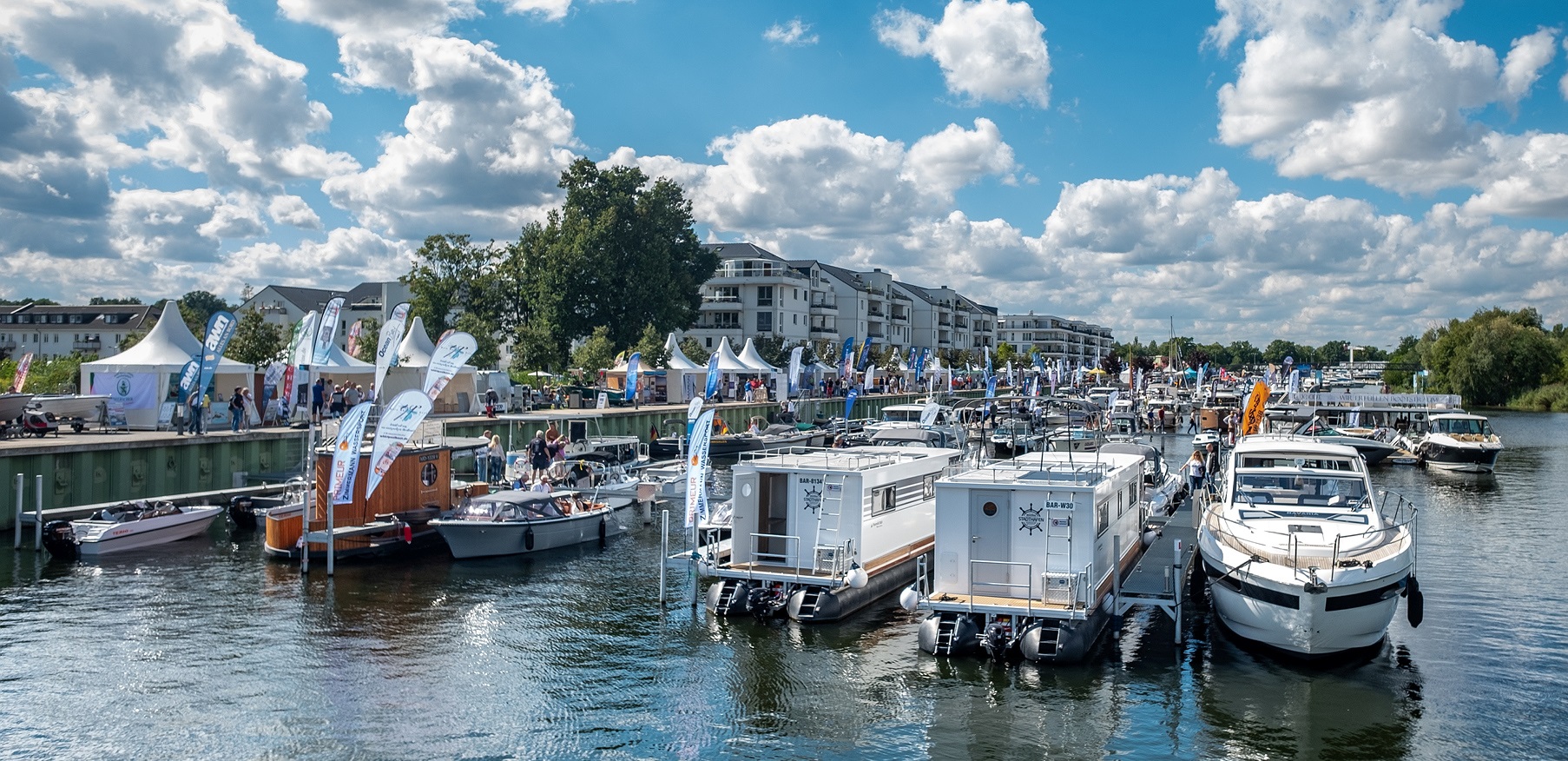 Boote in Werder, Brandenburg.