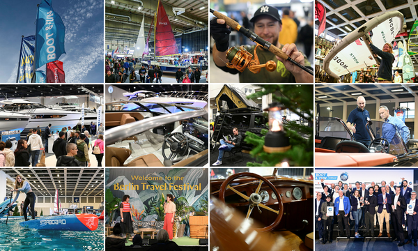 Eine Kollage aus verschiedenen Bildern der Boot & Fun 2022.